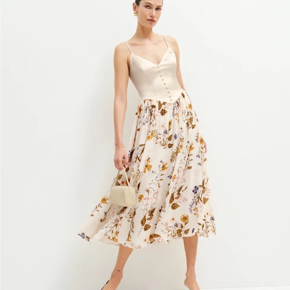 Reformation Everleigh Silk Dress